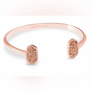 Elton Rose Gold Cuff Bracelet in Rose Gold Drusy